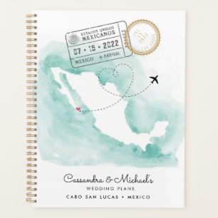 Mexico Watercolor Map Cabo Destination Wedding Planner