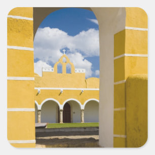 Mexico, Yucatan, Izamal. The Franciscan Convent 2 Square Sticker