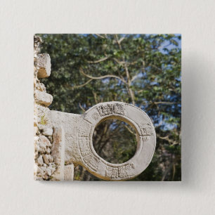 Mexico, Yucatan, Uxmal. Uxmal, a large 15 Cm Square Badge