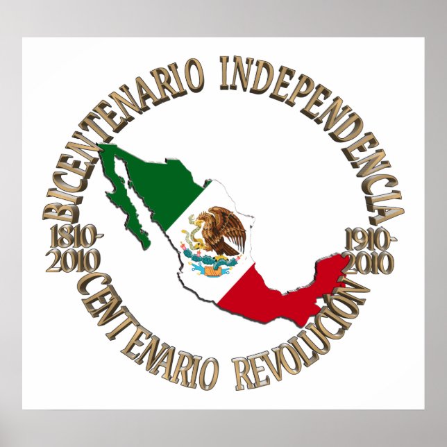 Mexico's Bicentennial & Centennial Celebration Poster (Front)