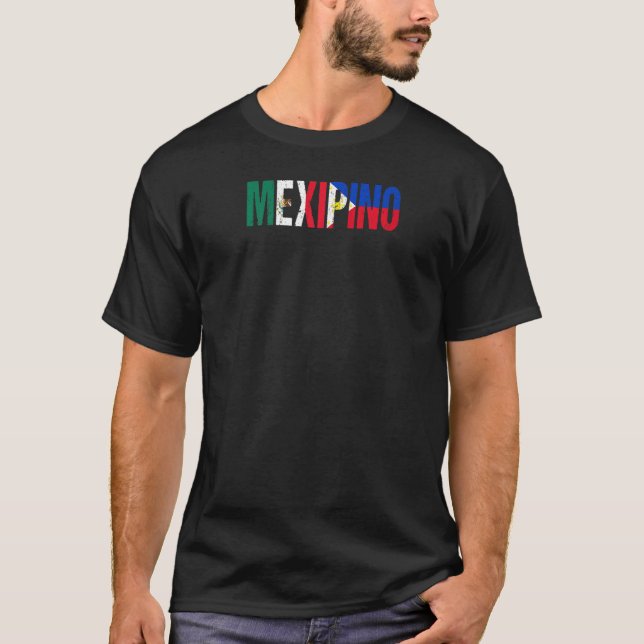 Mexipino Mexico Philippines Flag Ancestery Filipin T-Shirt (Front)
