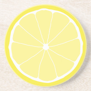 Meyer Lemon drink coaster, lemon kitchen art fruit Coaster