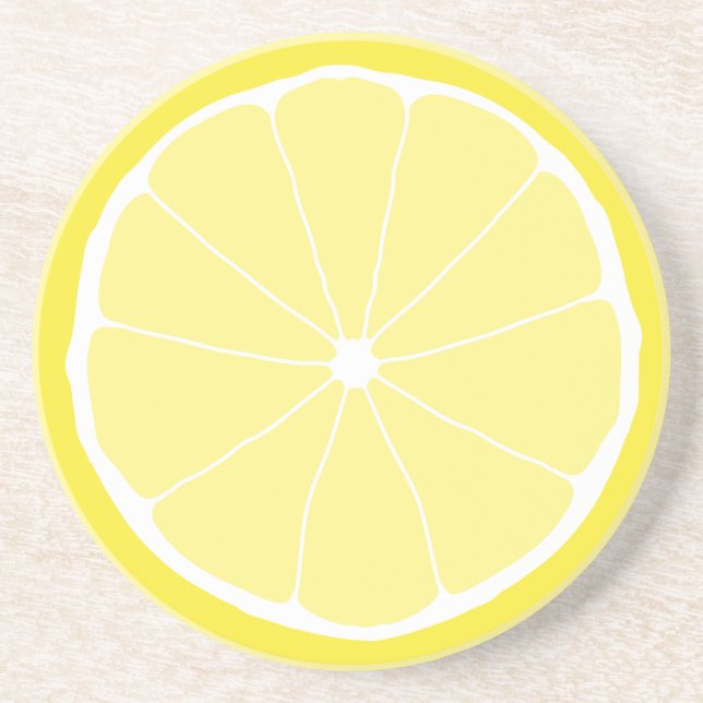 Meyer Lemon drink coaster, lemon kitchen art fruit Coaster (Front)