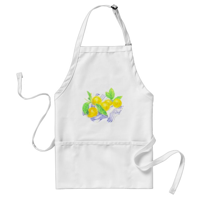 Meyer lemons on kitchen towel standard apron (Front)