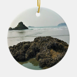 Meyers Beach North, Gold Beach, Oregon Ceramic Tree Decoration