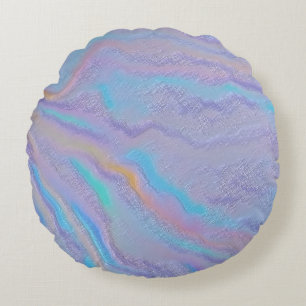 Mezmerizing Iridescent Stone Round Cushion