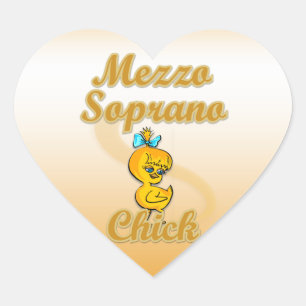 Mezzo Soprano Chick Heart Sticker