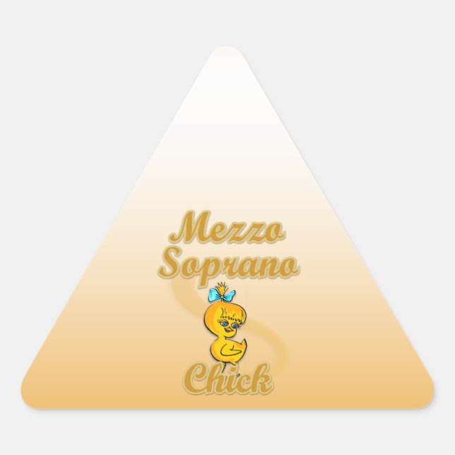 Mezzo Soprano Chick Triangle Sticker (Front)