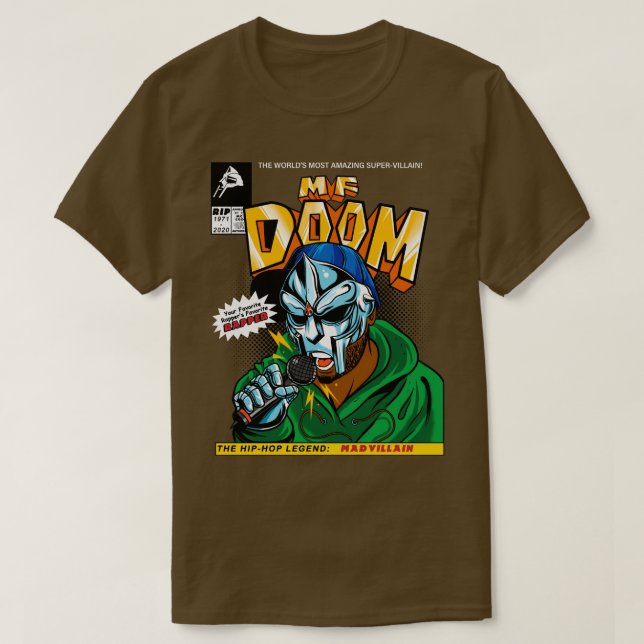 MF DOOM Comic cover Tribute T-Shirt (Design Front)