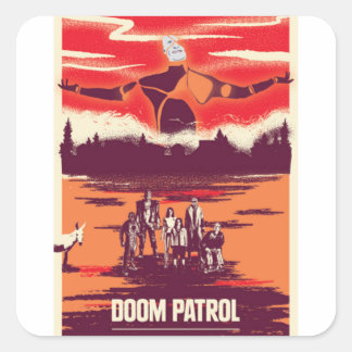 mf doom square sticker