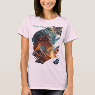 Mga Dragon   Tribal Fire Dragon Fantasy Art  T-Shirt