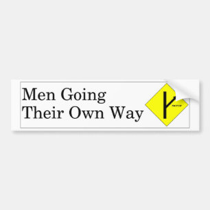 MGTOW Bumper Sticker White Background