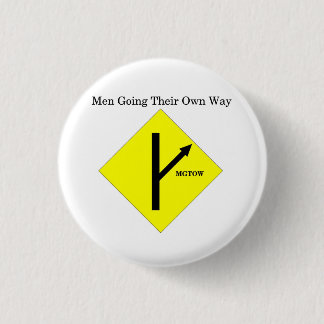 MGTOW Logo Button-Small-White Background 3 Cm Round Badge