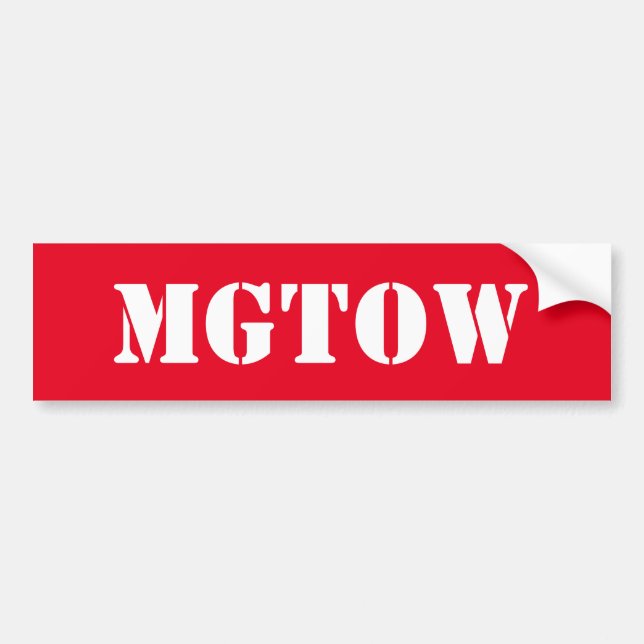MGTOW - Men Going Their Own Way Bumper Sticker (Front)