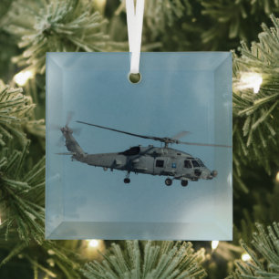 MH-60R Seahawk Glass Tree Decoration