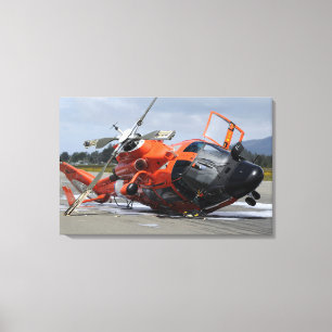 MH-65 Dolphin helicopter crashed at Arcata Airp Canvas Print
