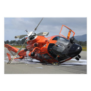MH-65 Dolphin helicopter crashed at Arcata Airp Photo Print
