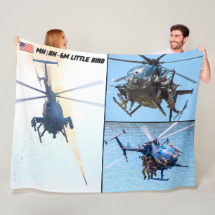MH/AH-6M LITTLE BIRD FLEECE BLANKET