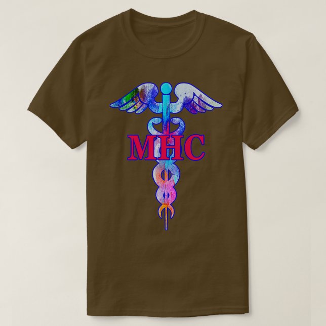 MHC Mental Health Counsellor Caduceus herapist Psy T-Shirt (Design Front)