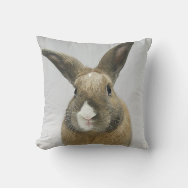 MHRR Honeybadger bunny rabbit throw pillow (Front)