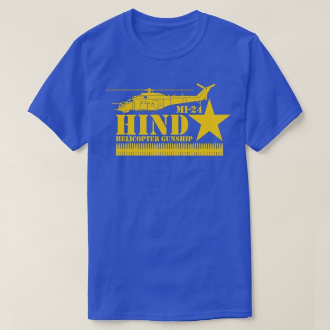 MI24 Hind Gunship  T-Shirt (Design Front)