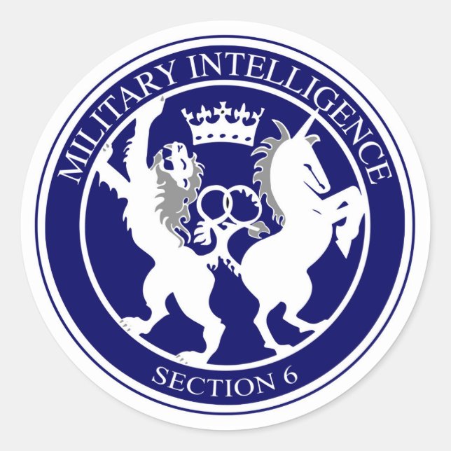 MI6 Logo Button Classic Round Sticker (Front)