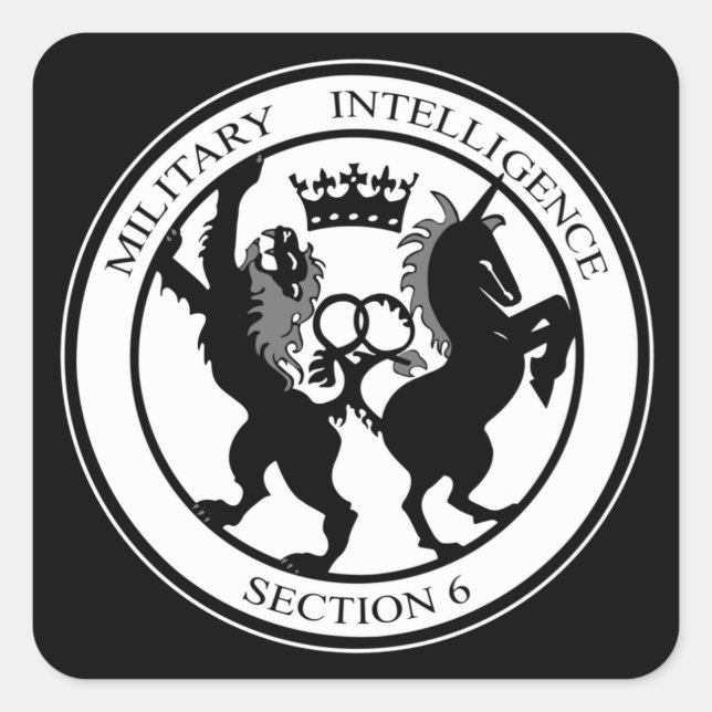 MI6 Logo Square Sticker (Front)
