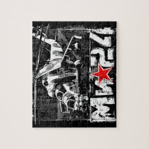 Mi-24 Soviet large helicopter Jigsaw Puzzle