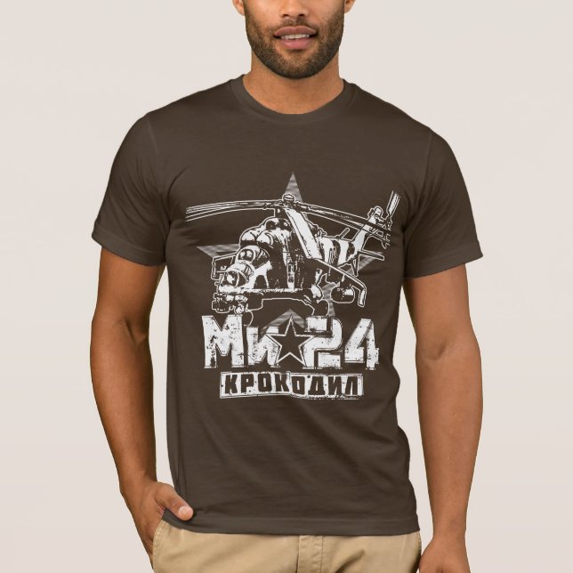 Mi-24 Soviet large helicopter T-Shirt (Front)