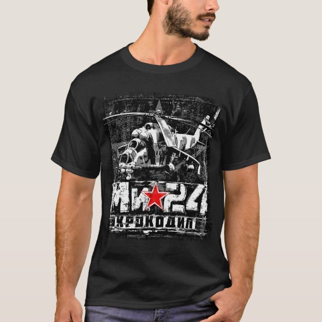 Mi-24 Soviet large helicopter T-Shirt (Front)