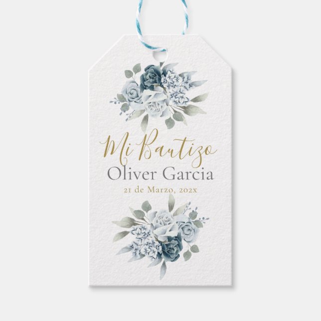 Mi Bautizo  gift tag (Front)
