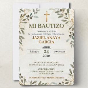 Mi Bautizo Para Niño o Niña Invitation