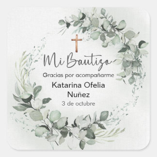 Mi Bautizo Sticker | Personalised Baptism Label