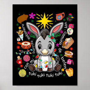 Mi Burrito Sabanero Mexican Tuki Tuki Donkey Latin Poster