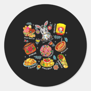 Mi Burrito Sabanero Mexican Tuki Tuki Latino Xmas  Classic Round Sticker