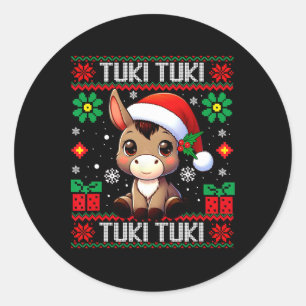 Mi Burrito Sanero Mexican, Donkey Latino Ugly Chri Classic Round Sticker