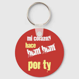 mi corazon hace bum bum key ring