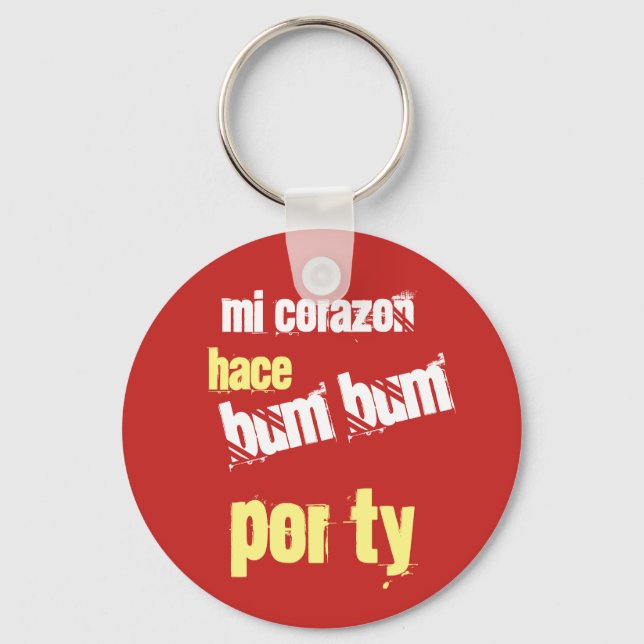 mi corazon hace bum bum key ring (Front)