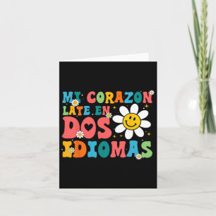 Mi Corazon Late En Dos Idiomas Card