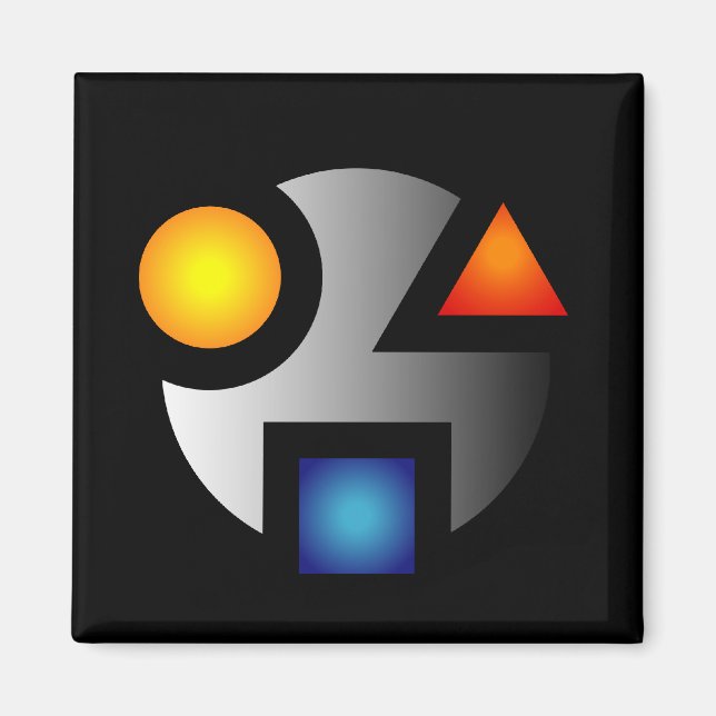 MI cryptic logo magnet (Front)