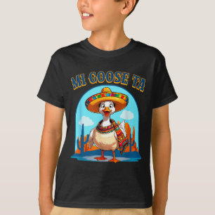 Mi Goose Ta Funny Fiesta Goose Pun Shirt Sombrero