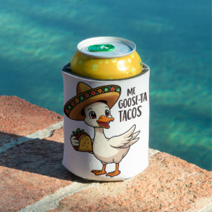 Mi Goose ta tacos Funny Mexican Taco Lovers  Can Cooler