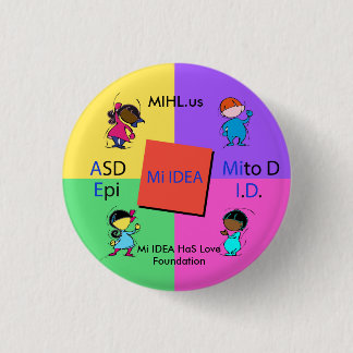 Mi IDEA HaS Love Foundation Logo Button Pin