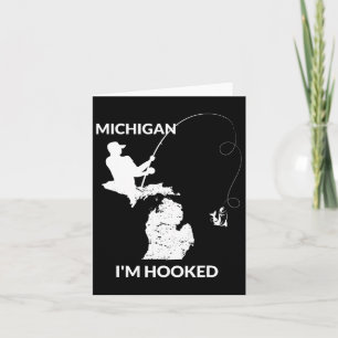 Mi Michigan Fishing Jersey Gift For Fishermen And Card