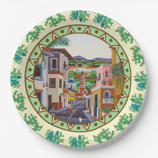 Mi Pueblo Paper Plate