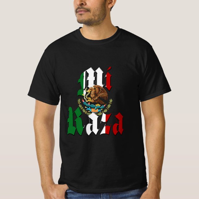 MI RAZA Mexican Flag T-Shirt (Front)