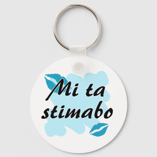 Mi ta stimabo - Papiamento I love you Key Ring (Front)