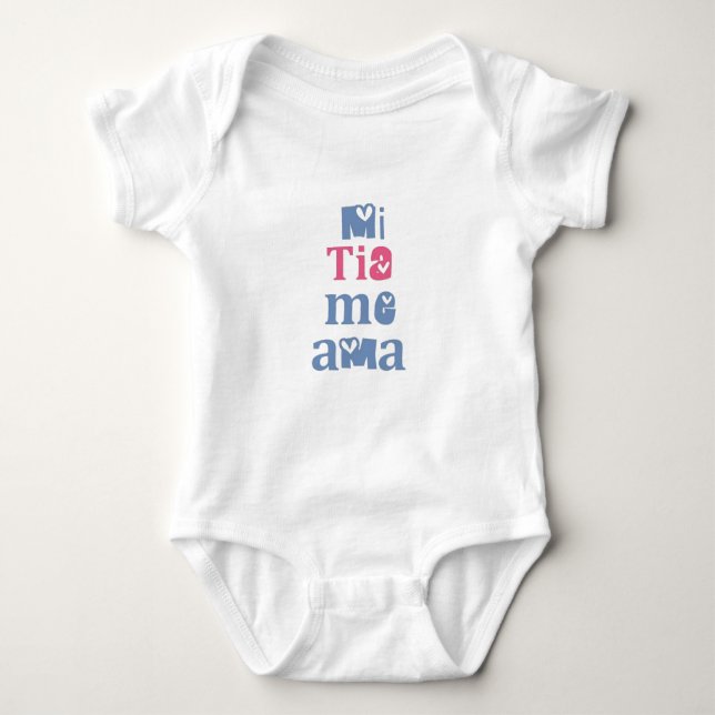 Mi Tia Me Ama Baby Bodysuit (Front)