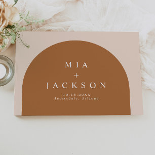 MIA Arched Bohemian Terracotta Wedding Guest Book