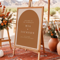 MIA Arched Boho Terracotta Wedding Welcome